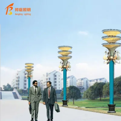 3M 4M 5M 6M 7M 8M Iron Led Flame Torch Light Flickering IP66 Rated Garden Decor Landscape Lamp