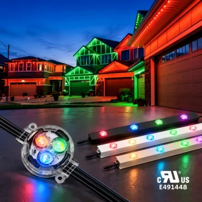 Public Space Lighting 30mm RGB Pixel Point Light IP68 Addressable LED For Municipal Building Campus And Landscape Projects