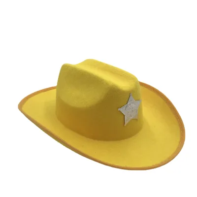 Factory Wholesale Children's Unisex Summer Hat Western Denim & Polyester Felt Non-Woven Logo Printed Advertising Hat