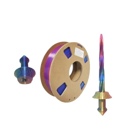 Silk Triple Color Filament Tricolor PLA Filament 3d Printing Filament Multicolour 1.75mm 1KG