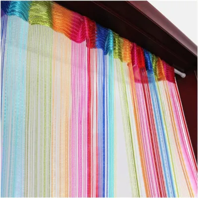 Latest Design Ready Made Polyester Modern Colourful String Curtain 1mX2m for Living Room