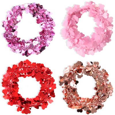 Valentine's Day Love Strips Flower Wreath Wedding Atmosphere Decoration