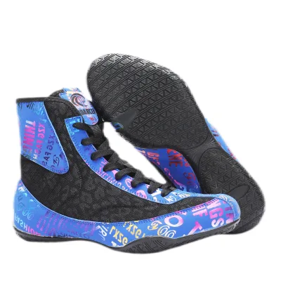 Day Key Manufacturer Wholesale Custom logo High Top Professional Wrestling Boxing Boots for Men