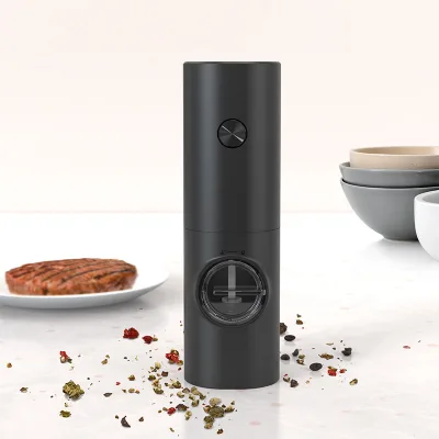 70ML BPA Free Plastic Salt and Pepper Grinder Set for Cooking Battery Operated Electric Kitchen Mill Grinder ABS Spice Grinder
