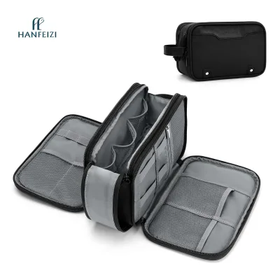 HANFEIZI Business Trip Man Cosmetic Bags High-End Multi Pockets Toiletry Travel Wash Large Cosmetic Bag Shaving Bag