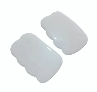 wave shaped facial massager White jade scraping tool for face