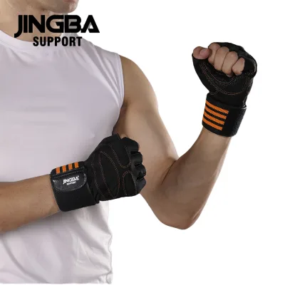 JINGBA Source Factory Anti-slip Anti-sweat Exercise Fitness Training Men Women  Gloves Breathable Anti-shock Sports Gloves