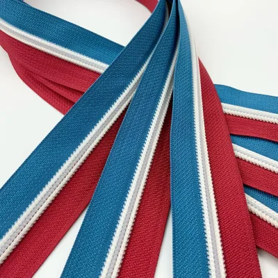 High Quality Custom Two Color Garment Zipper Nylon Long Chain Zipper Tape for Clothing