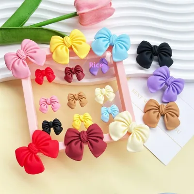 Multicolored Cartoon Simulation Bow Tie Resin Eco-friendly Animal Theme Charms Realistic Mini Bowknot Flatback Cabochons DIY