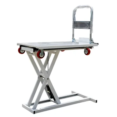 Hot Selling Electric Steel Lift Table Platform Scissor Hydraulic Cargo Lift Trolley Flatbed Car Truck Loading Unloading 2M Max