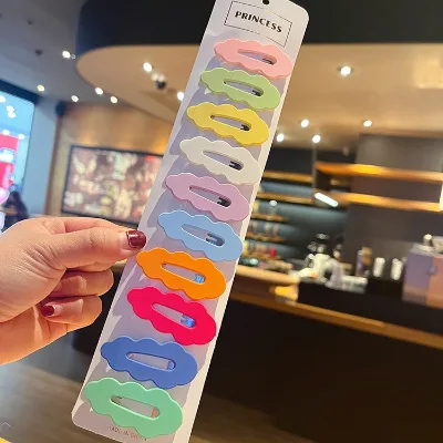 2023 Korean Style Hair Grips Candy Color Resin Matte Hair Clips Sets Girls Daily Life Hair Accessories