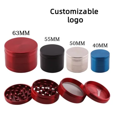 OEM/ODM 4 Layer Multi Size Zinc Alloy Herb Grinder Manual Herb Grinding Tool Reusable Repeatedly Washable Smoke Accessories
