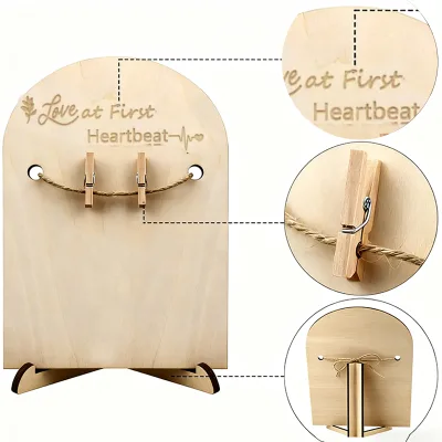 Wood Newborn Photo Frame Pregnancy Keepsake Frame Pregnancy Gift for Nursery Decor