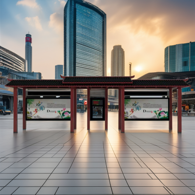 Customized Wholesale School Bus Stop Steel Material Durable and Sturdy Bus Station From China