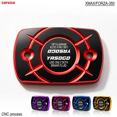 Motorcycle Upper Pump Cover CNC Machined Aluminum Brake Oil Tank Cap Fit XMAX & FORZA350 Scooter Racing Upgrade Accessories