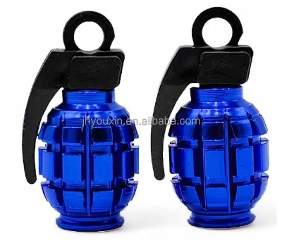 Motorcycle Tire Valve Gap Aluminum Grenade Tyre Valve Stems Cover Air Dust Caps Wheel Rim Valve Stem Caps