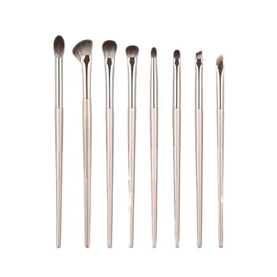 8PCS/10PCS Travel Brushes Set Vegan Synthetic Cosmetic Brushes Custom Label Logo Face Make up Brushes with Portable Brush Bag