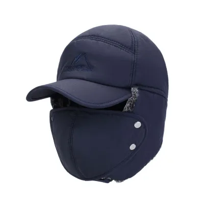 Winter Fur Warm Windproof Hat Men Women Lei Feng Cap Bomber Faux Fur Ear Flap Cap Black Ski Trooper Trapper Cold Anti-snow Cap