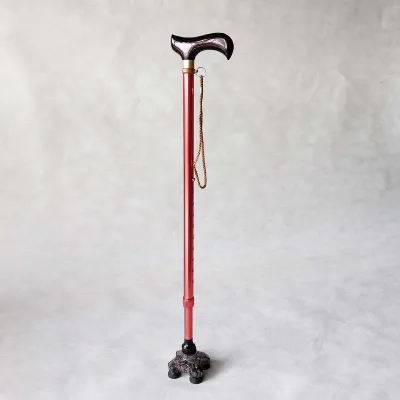 Ergonomic Solid Wood Handle Aluminum Shaft Non-Slip Walking Cane for Seniors-Hiking & Daily Use