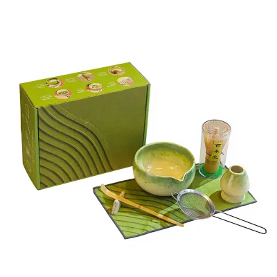 Baibenli Ceramic Matcha Tea Set Japanese-style Matcha Bowl Set Color Box Packaging Cross-border Exclusive