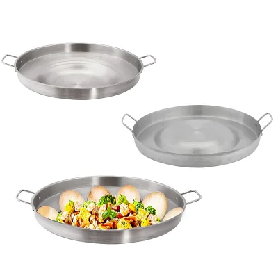 Factory Wholesale Various Specifications of Spanish Seafood Pasta Paella Frying Pan Stainless Steel Paella Pan