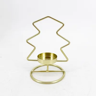 Gold Metal Candelabra Tree Shape