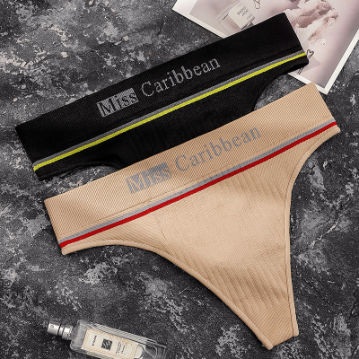 Girl Thongs Custom logo Sports Yoga Women's Sexy Low Rise Breathable Sexy Daily Underwear Briefs Tights Thongs for Women