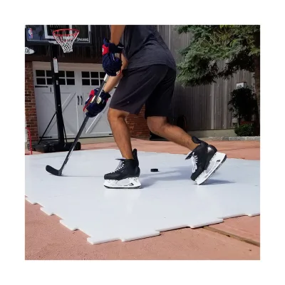 Portable Size Customized White Hockey Synthetic Ice Rink Plastic Skating Panel