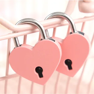 Cute Tiny Love Padlock Zinc Alloy Mini Cabinet Lock Factory Wholesale Valentine Gift Travel Bag Storage Keepsake Lock