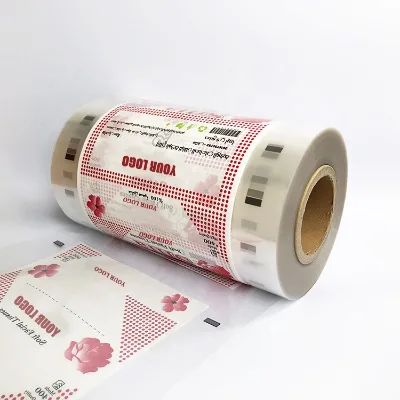 Custom Printed Plastic Facial Paper Tissue Packaging Roll Film for Tissue Automatic Packaging Machine