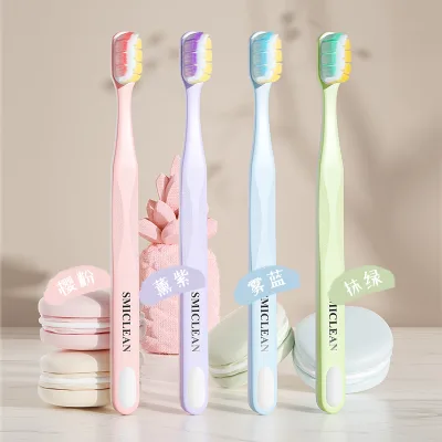 Custom Beautiful Macaron Sensitive Pro Multiple Color Brand Quality Ultra Soft Toothbrush