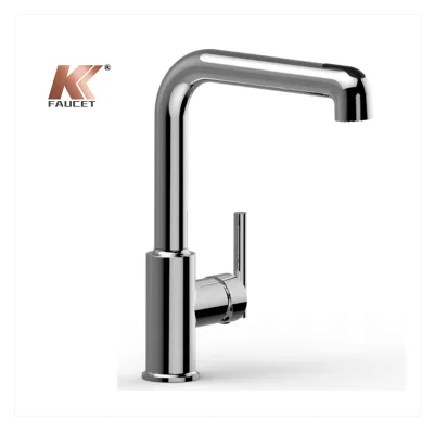Hot sell Classic style Deck mounted Chrome plating Pull out kitchen faucet with double functions Plastic sprayer.