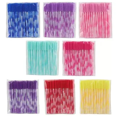 Two Color Eyelashes Brush Comb Disposable Eye Lashes Extension Mascara Wands Micro Brushes Professional Beauty Makeup Tool