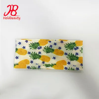 NEW Arrivals WIDE Headband Pineapple Print Yoga Headband Boho Head Wrap Accessories