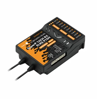 BETAFPV SuperP 14CH PWM Diversity Receiver ELRS 2.4Ghz/915MHz with Dual Antenna Dual Reception for RC FPV Aircraft Boats Drones