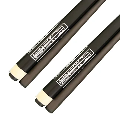 Hot Sale Customizable 148cm 1/2PC High Quality Ebony Stainless Steel Black Billiard Pool Snooker Cue Stick Aluminum Alloy Center