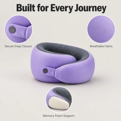 Christmas Edition Travel Neck Pillow for Holiday Gifts Portable Memory Foam Support Festive Designs Wholesale Supply