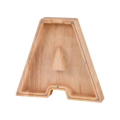 Personalized Custom Wooden Piggy Bank Money Box Coin Bank Letter Stick Gift Letter Piggy Bank for Boys Girls Adults Birthday