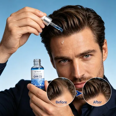 Custom Copper Peptide GHK-CU Hair Growth Serum Anti Hair Loss Scalp Essence Fast Regrowth Treatment 30ml