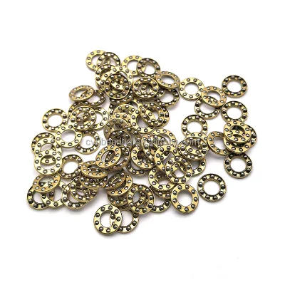 5mm Id High Precision Flat Thrust Bearing F5-10 Brass Material Roller Bearing for Industrial Scissors 5x10x1.58mm