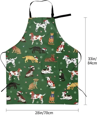 100% Polyester Kitchen Apron Set Custom Printed or Embroidery Logo Bib Aprons and Chef Hats Suit Chef Aprons Set for Restaurant