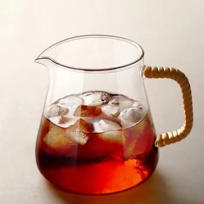 56H Household Large-capacity Hand-brewed High Borosilicate Transparent Glass with Solid Wood Frame Filter Coffee Pots