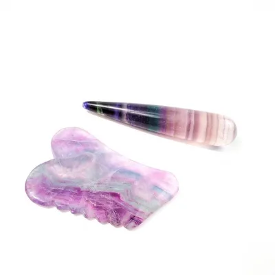 2026 Butterfly style gua sha jade Fluorite plate gua sha-tool
