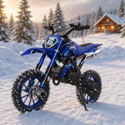 Yaztor 49cc Two-Stroke Kids Dirt Bike, Pull Start, Air-Cooled, Plastic Frame, Chain Drive, USA Stock