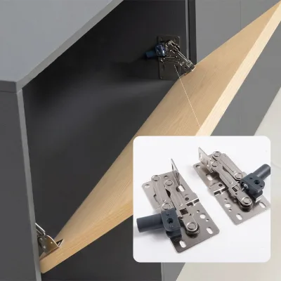 45degree Soft Close Pivot Self Closing Cabinet Door Flip Down Tray Hinge Sink Front Drawer Tip Out Tray Hinges for RV Home Loft