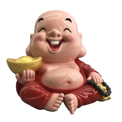 Chinese Style Money Bank  Cartoon Religion Maitreya Buddha Statue Piggy Bank
