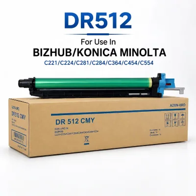DR512 Compatible Drum Unit with Chip for Konica Minolta Bizhub C224 C284 C364 C454 C554 C224e C284e C364e Copier OPC Assembly