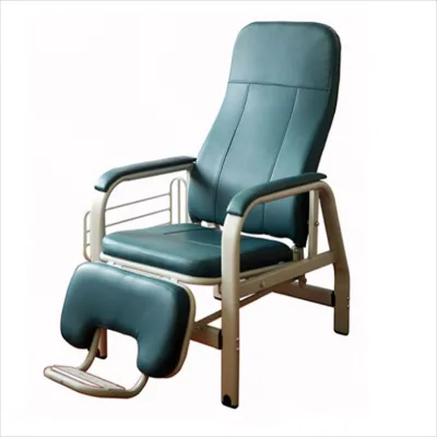 EU-MC538 Factory Price Stainless Steel Hospital Patient Transfusion Chair Infusion Chair with IV Pole