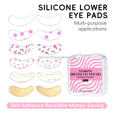 DAMMAN Under Silicone Eye Patches 1 Pair Per Box Reusable and Washable Lash Lifting Pads for Under Eyes Custom Logo Private