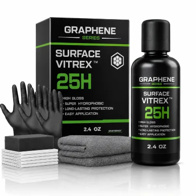Vitrex 25H Graphene Coating High Gloss Finish Hydrophobic Paint Sealant Durable Protection Easy Apply 2.4 oz (